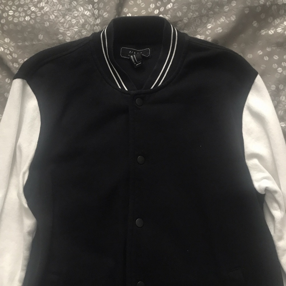 Forever 21 Varsity Snap Bomber Jacket